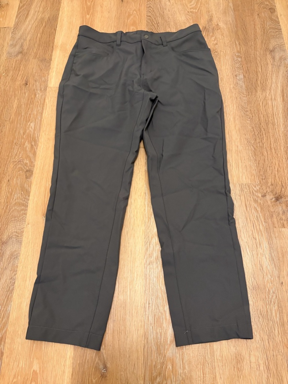 State and Liberty Men's Classic Straight Fit Pants Gray 34 Performance Stretch